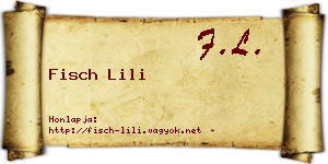 Fisch Lili névjegykártya